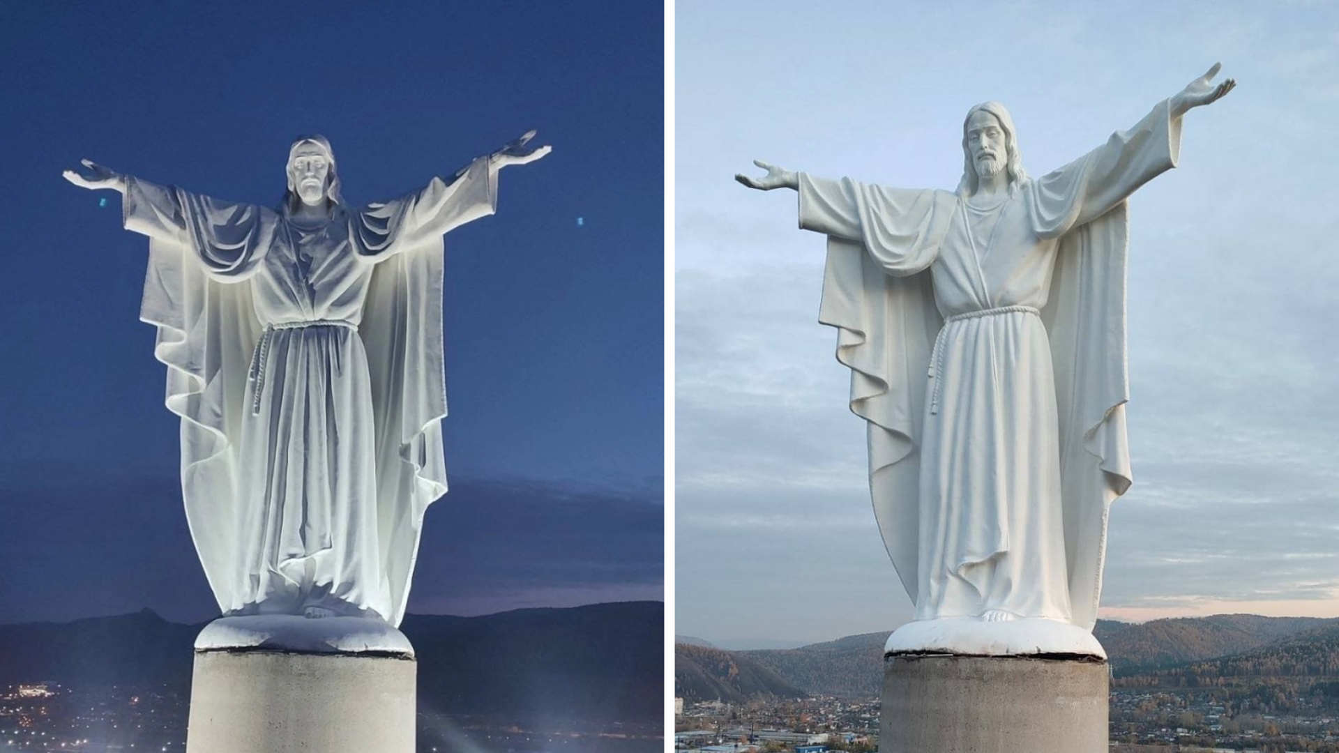 В Красноярске появилась статуя Христа, как в Рио-де-Жанейро