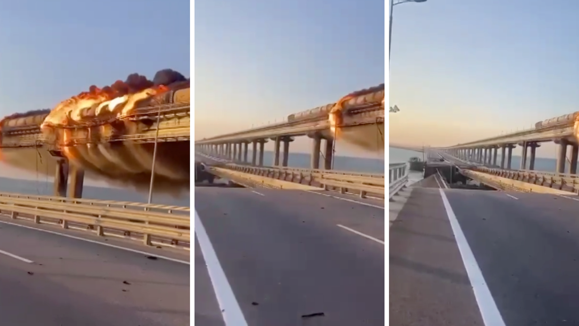 НАК: на Крымском мосту произошел подрыв грузового автомобиля