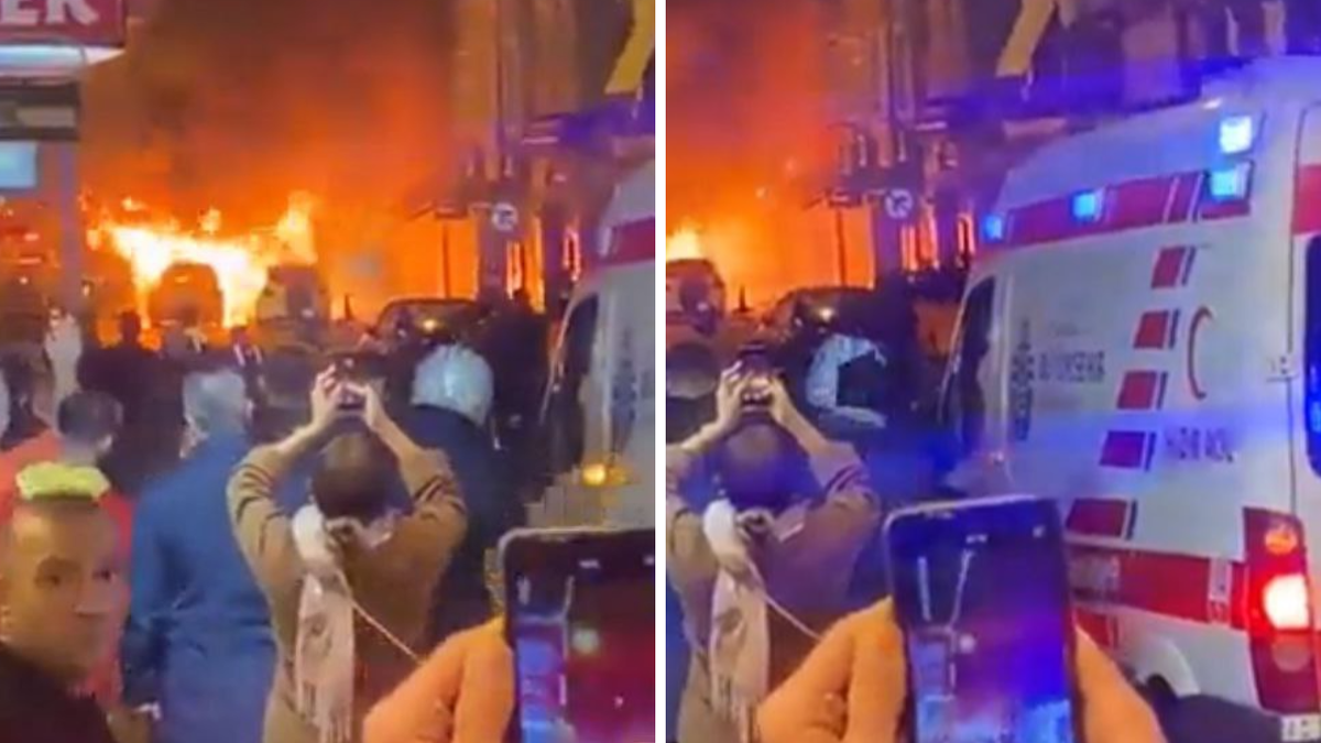В центре Стамбула в Турции прогремел мощный взрыв