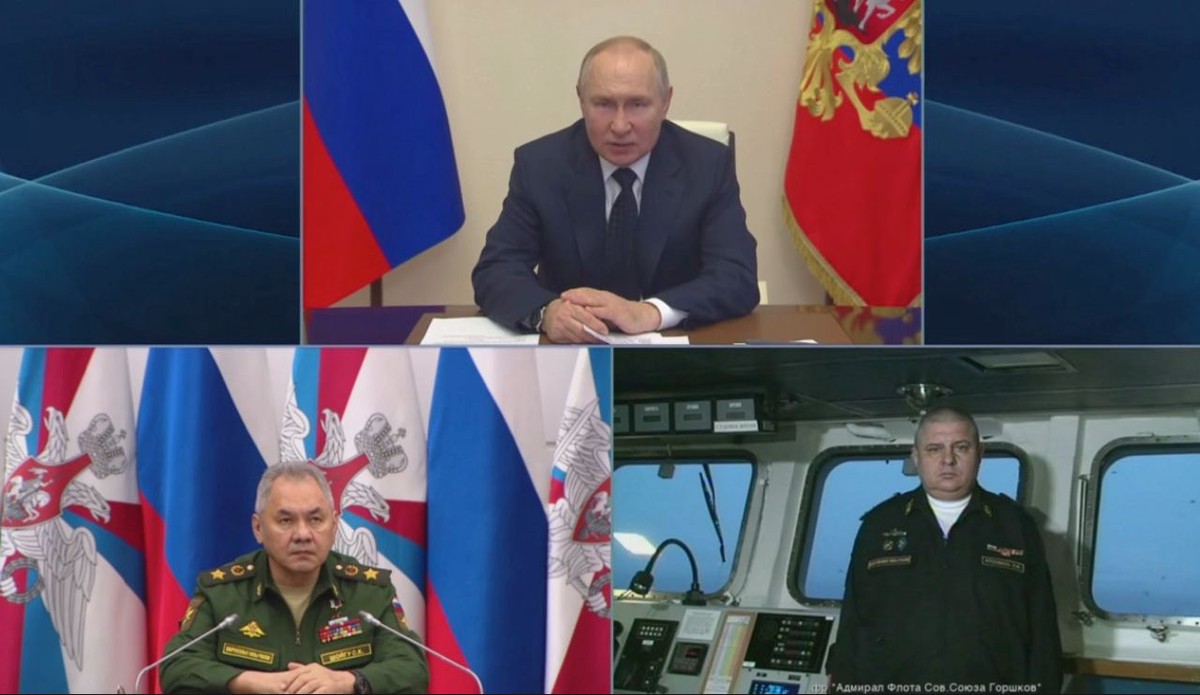 Путин принял участие в церемонии выхода на службу фрегата «Адмирал Горшков»