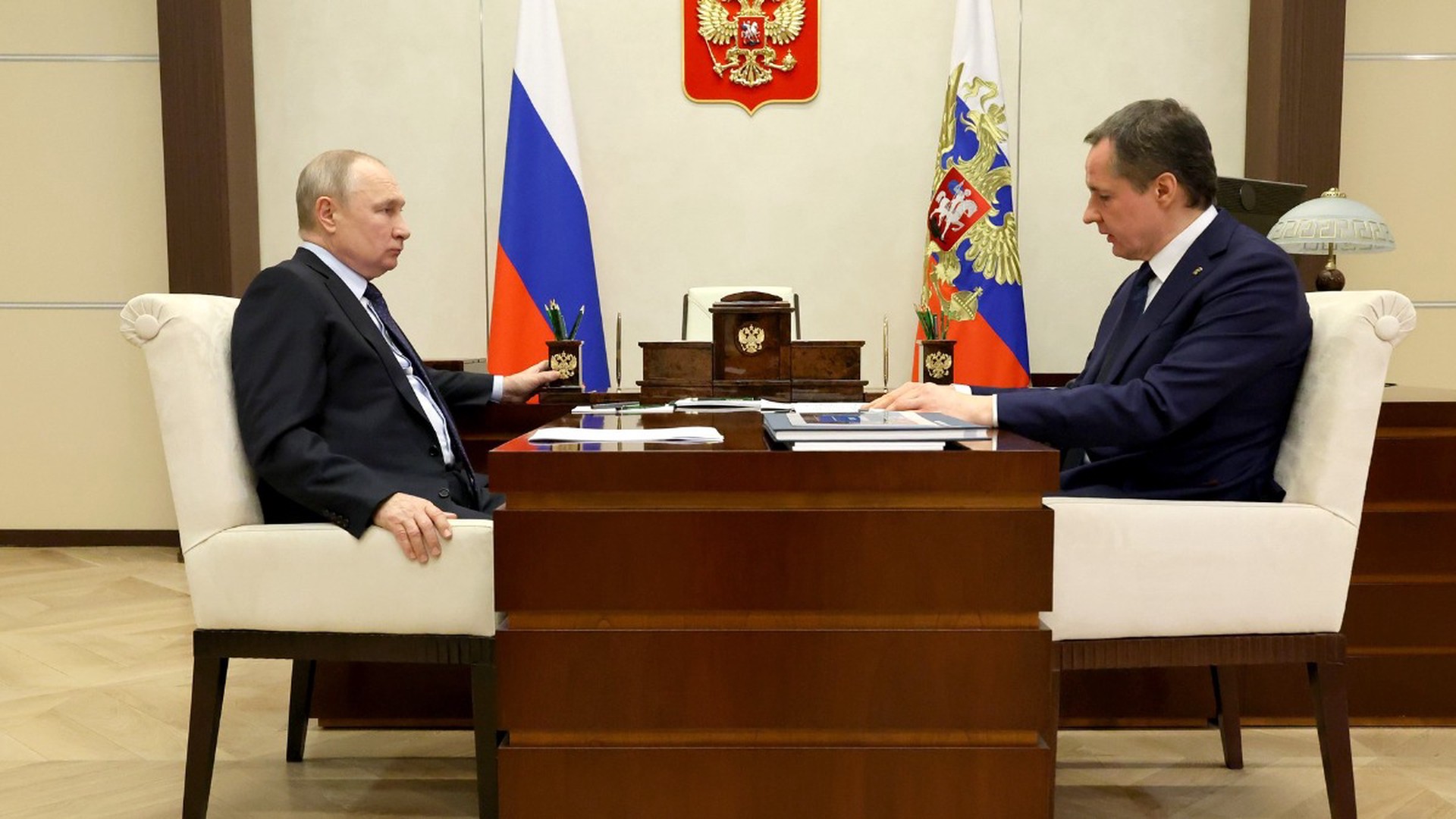 Путин встретился с губернатором Белгородской области 