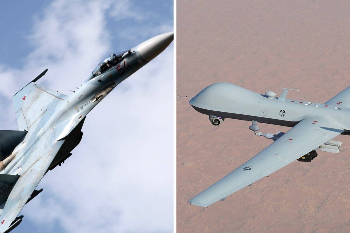 Над Чёрным морем истребитель РФ Су-27 задел винт американского БПЛА MQ-9