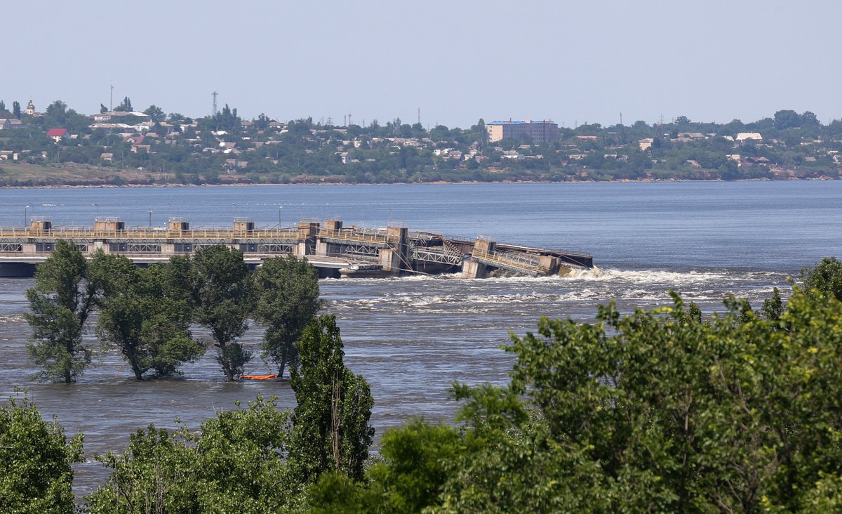 Вода практически полностью ушла из Новой Каховки