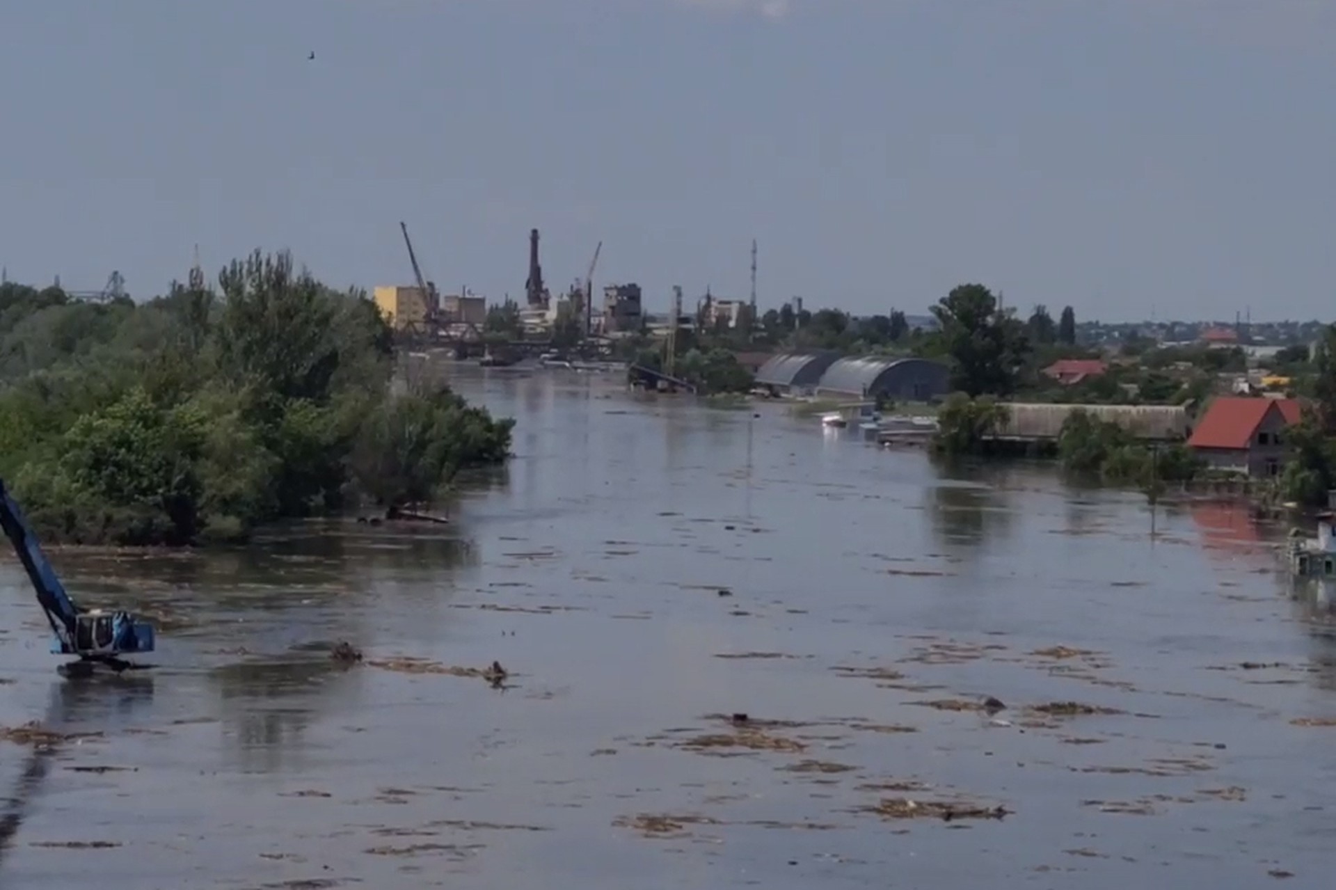 Город Алешки в Херсонской области почти полностью затоплен