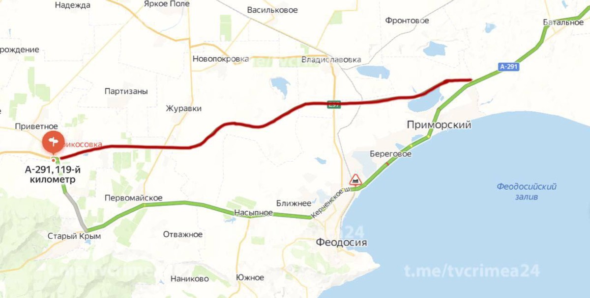 Появилась временная схема движения по трассе «Таврида»