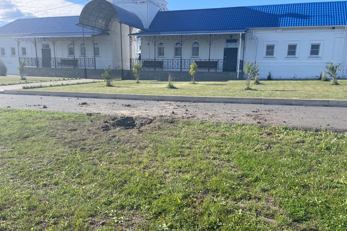 На территории монастыря в Курской области упал БПЛА