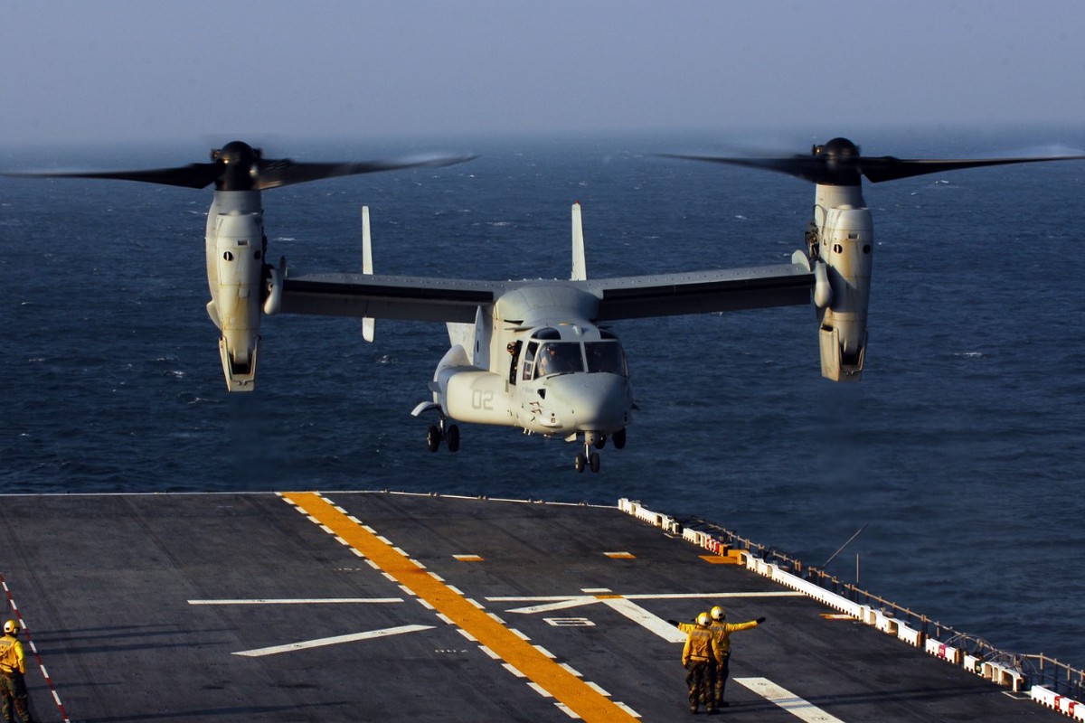 Разбился вертолёт V-22 Osprey во время учений у побережья Австралии 
