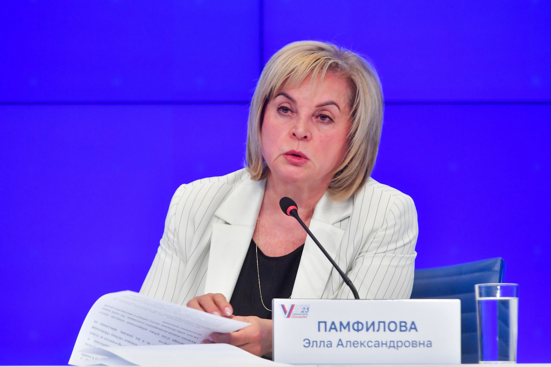 Памфилова заявила, что извне ведётся интенсивная работа по созданию фона недоверия к выборам в РФ
