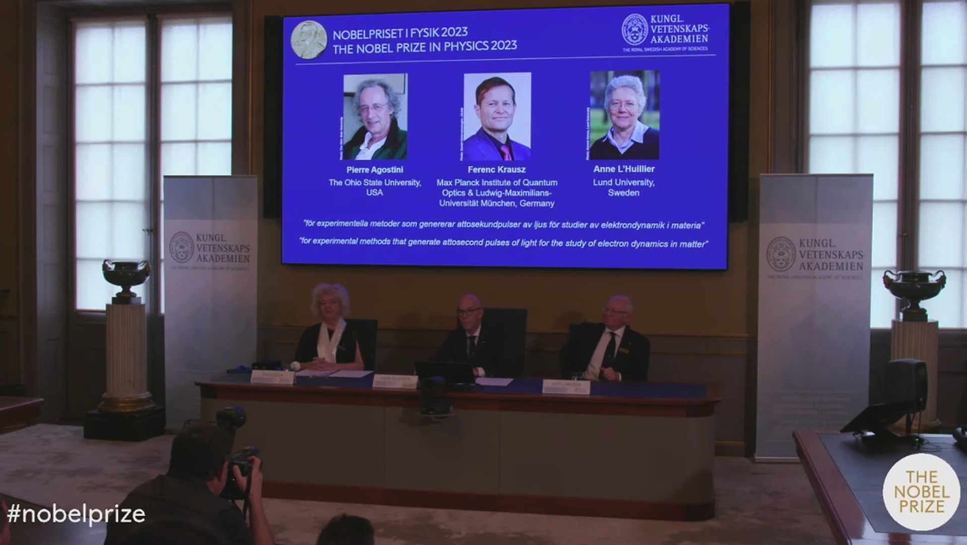 Нобелевскую премию по физике присудили за исследования динамики электронов в веществе