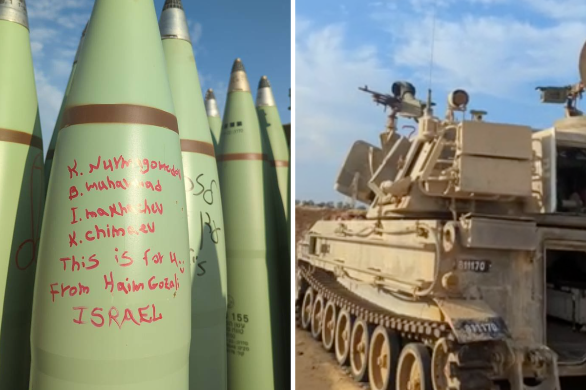 Израильский боец ММА написал имена Нурмагомедова, Махачева и Чимаева на снаряде для армии Израиля