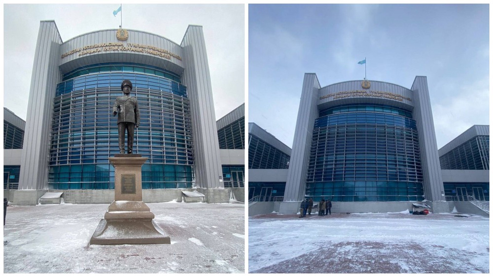 В Астане демонтировали памятник Нурсултану Назарбаеву