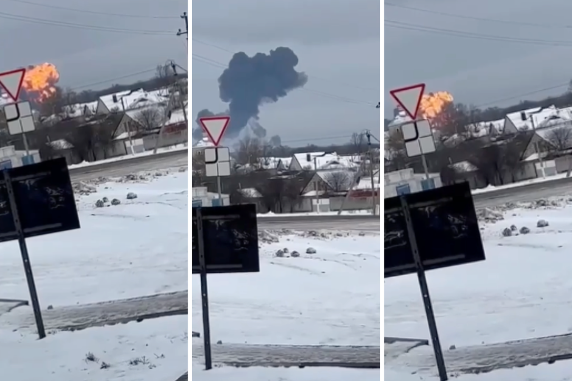 В Белгородской области потерпел крушение военный самолёт Ил-76