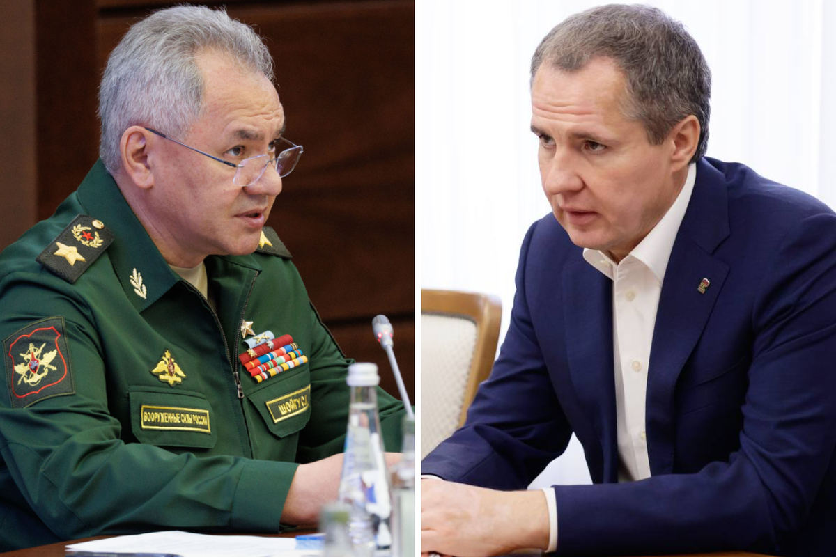 Шойгу провёл встречу с губернатором Белгородской области Гладковым
