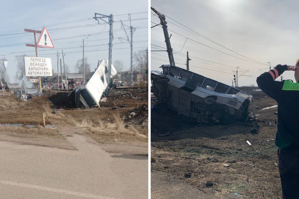В Ярославской области столкнулись рейсовый автобус и скорый поезд 