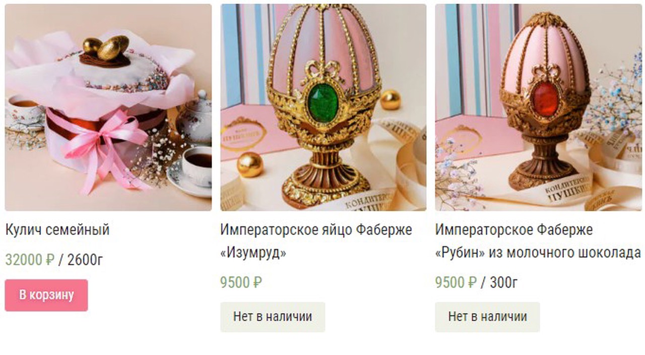 В РПЦ прокомментировали появление в продаже пасхальных куличей за 32 тыс. рублей