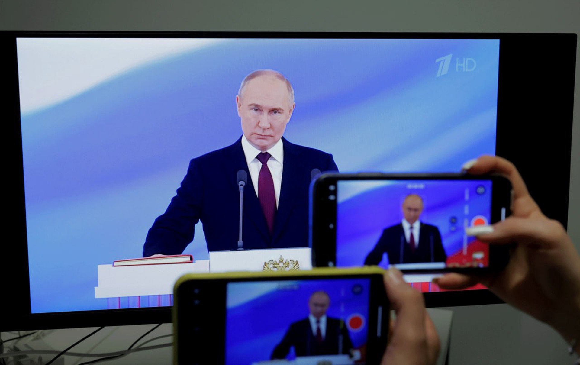 Путин завершил свою инаугурационную речь словами «вместе победим»