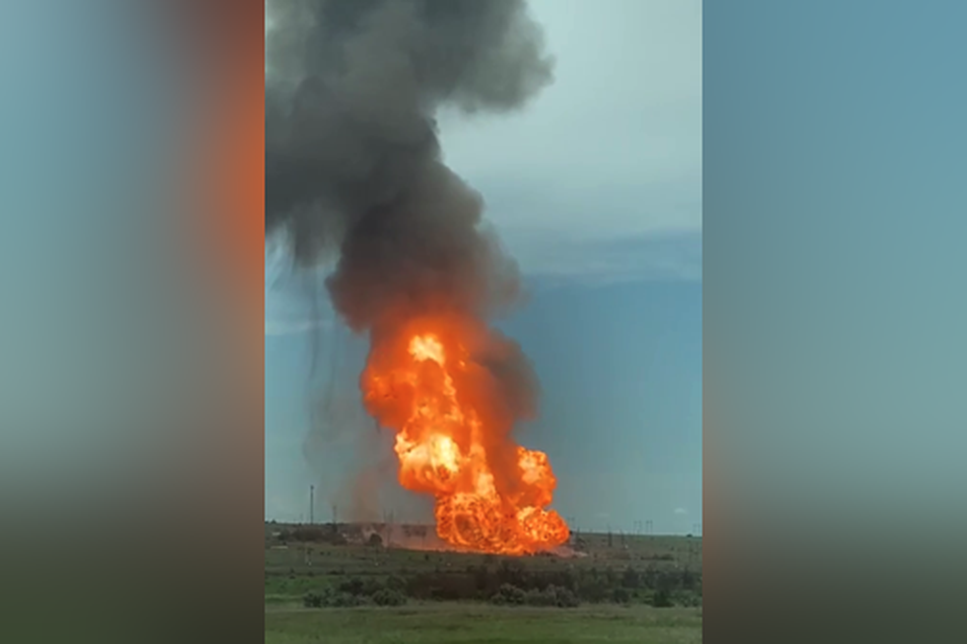 В Саратовской области загорелся газопровод