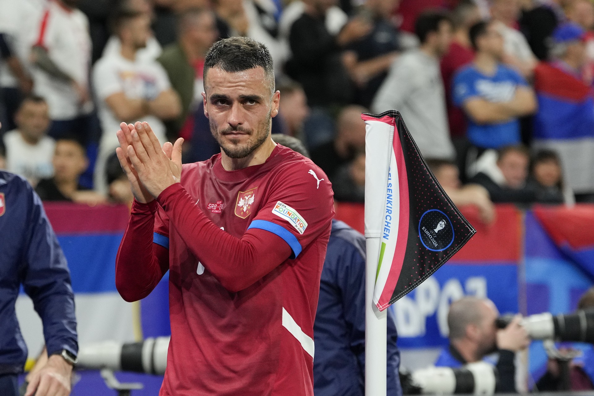Сербский футболист Костич больше не сыграет на Евро-2024 из-за травмы