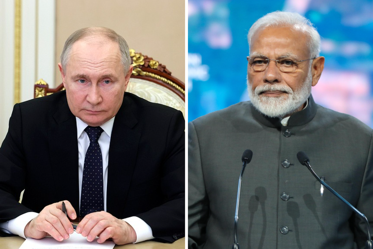 Путин и Моди поехали на переговоры на одном Aurus