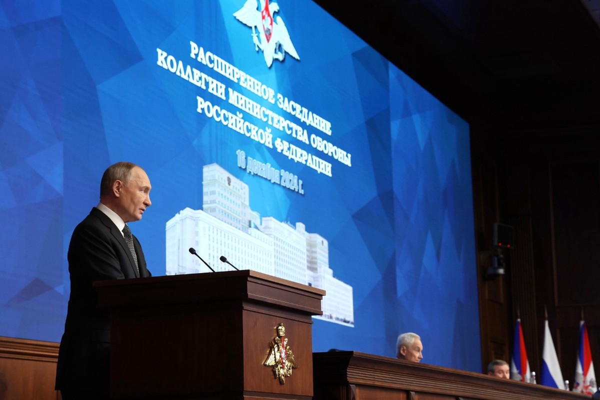 Основные заявления Владимира Путина на итоговой коллегии Минобороны 