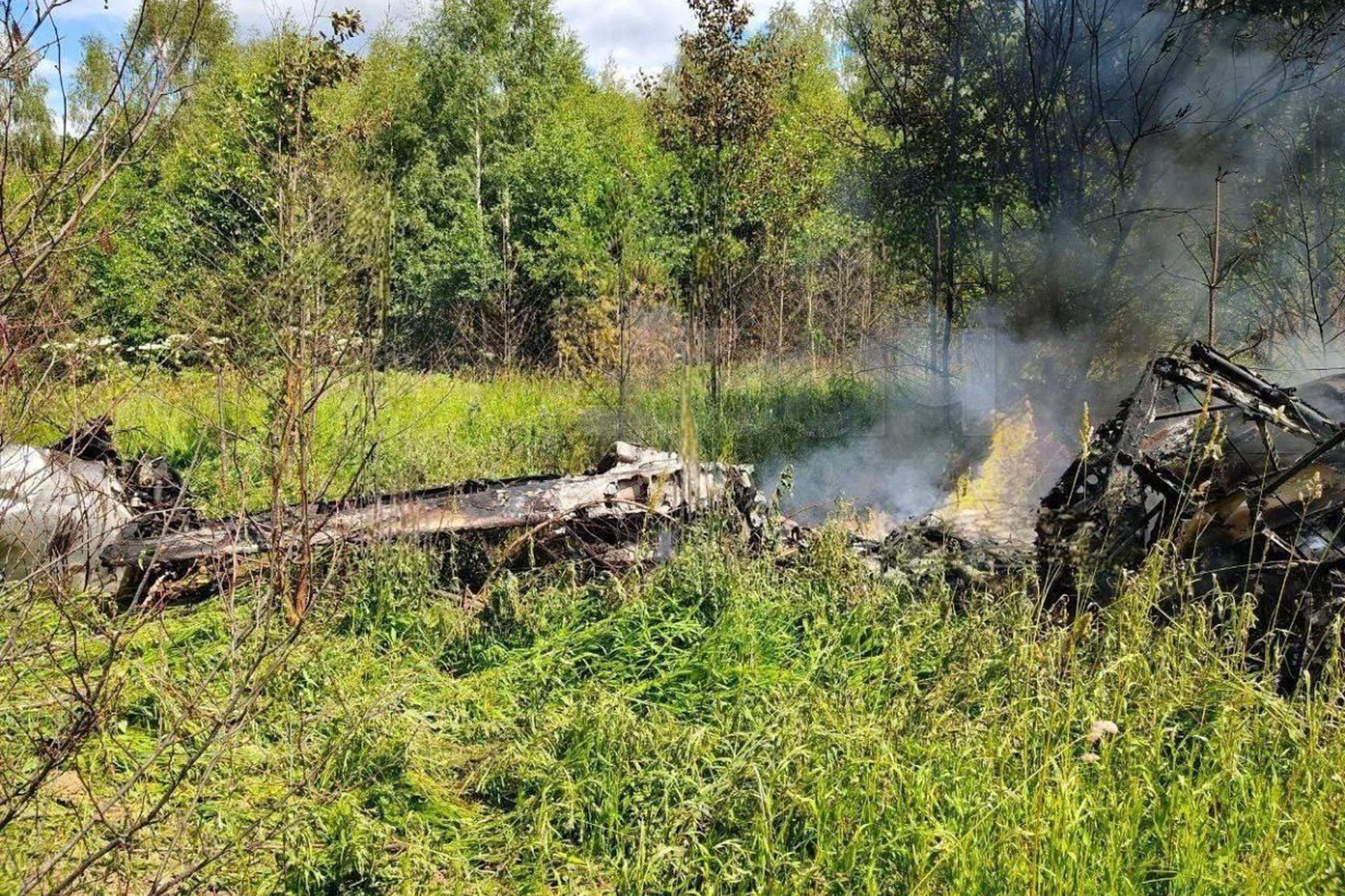 Самолет рухнул в Подмосковье, четыре человека погибли