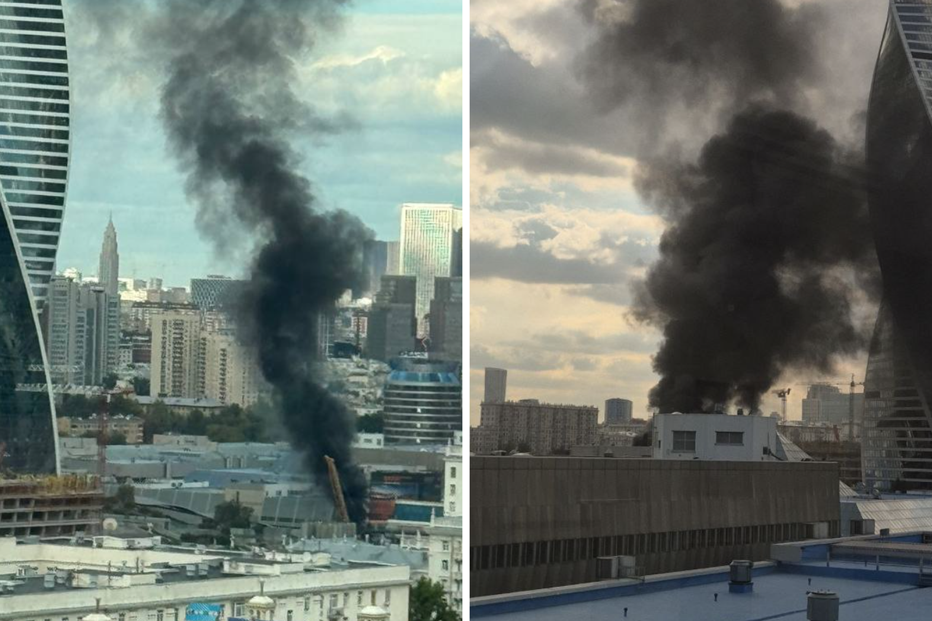 Два пожара вспыхнуло возле «Москвы-Сити»