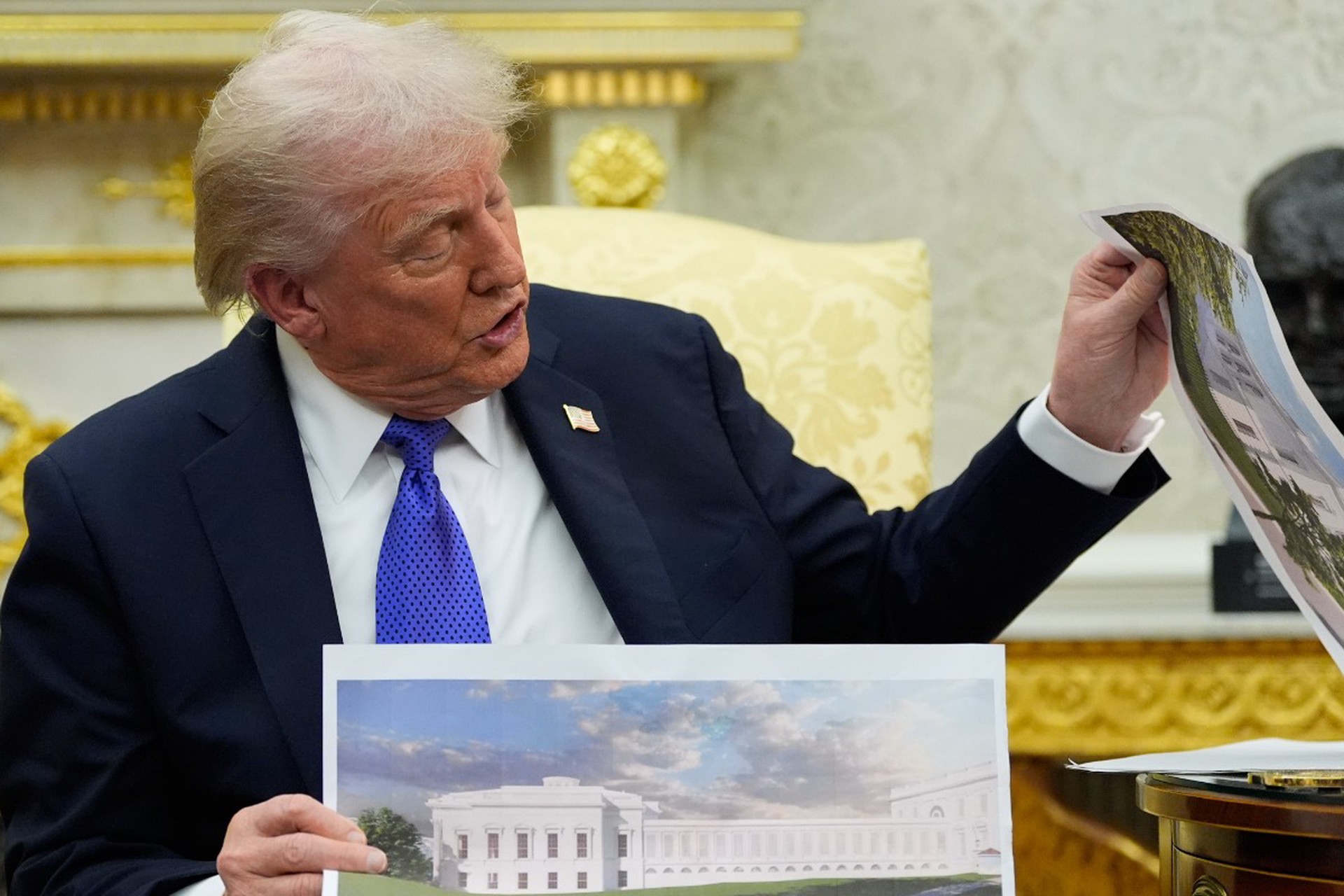 Трамп показал проект бального зала в Белом доме