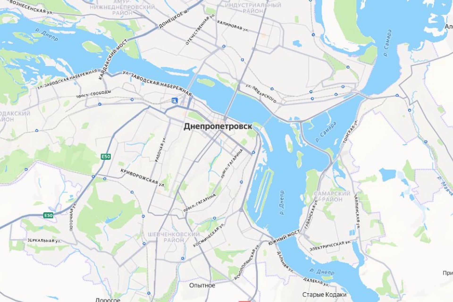 «Яндекс.Карты» вернули исторические русские названия украинских городов