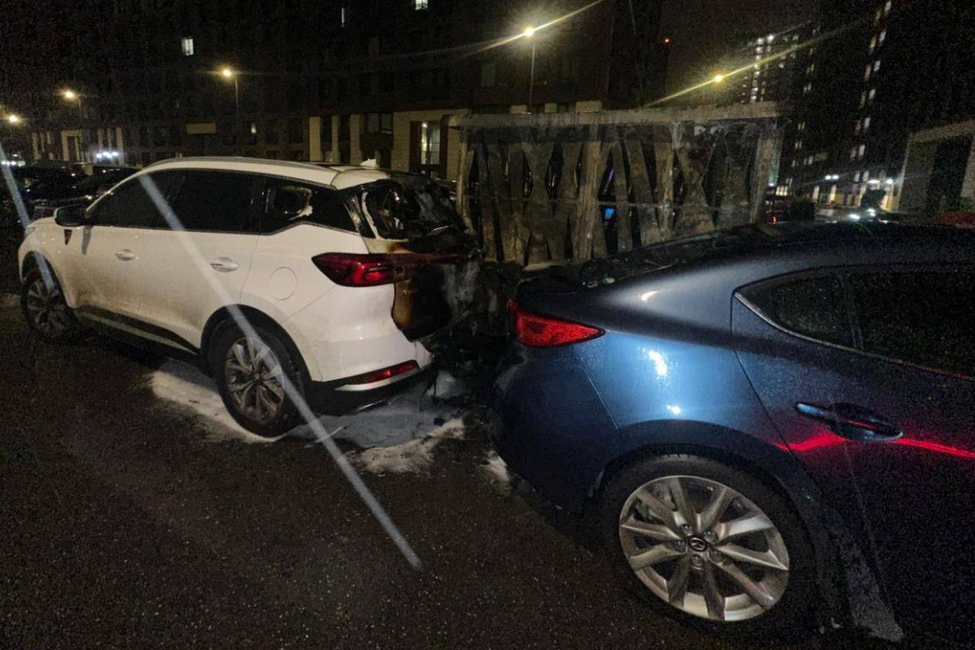 Устроивший массовое возгорание машин россиянин задержан